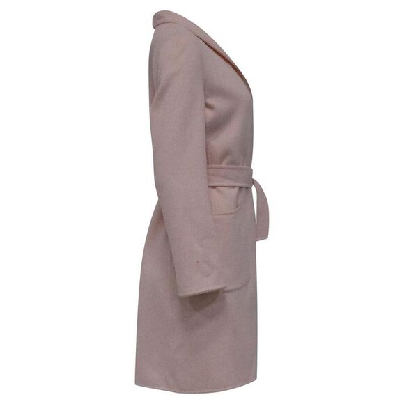 Pre Loved Max Mara Vintage Belted Wool Coat Women pink Wool Coats - Picture 3 of 6